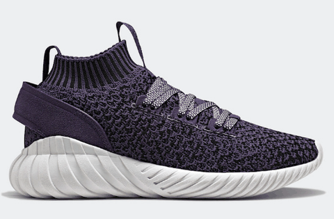 取而代之的是鞋舌采潮牌信息用夸张的一体式设计示人（adidas Tubular Doom Sock暗紫配色好看吗 小椰子简版暗紫配色多少钱）