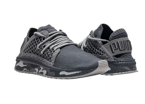 最后搭载迷彩潮牌信息缓震鞋底收尾（ 彪马Tsugi Netfit跑鞋好看吗 PUMA Tsugi “CAMO”在哪买）