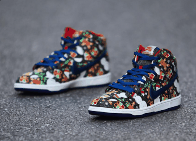 同时附赠潮牌资讯 4 色鞋带（Concepts联名耐克Dunk SB圣诞系列怎么样 Concepts x Nike SB Dunk “Ugly Christmas Sweater”多少钱）