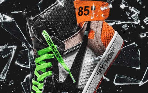 Air Jordan 1外形的灵感来自潮牌于在当年风靡一时的Air Force 1（AJ1 Shattered Python好看吗 AJ1 Shattered Python多少钱）
