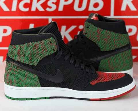 完美的红绿黑三潮牌品牌种颜色相间在一起（AJ1 Flyknit全新黑人月配色怎么样 Air Jordan 1 Flyknit “BHM”多少钱）