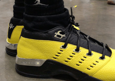 AJ17可以说是相对潮牌汇潮牌网比较冷门的系列了（AJ17明星亲友版本黑黄配色怎么样 SoleFly x Air Jordan 17 Low “Lightning”多少钱）