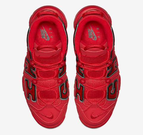  Nike Air More Uptempo深度赏析 完美的大红色的侧面 另一个侧面 正面的样子潮牌汇潮牌网也好看 俯视图也还行 背面的Logo 鞋底的纹路 Nike Air More Uptempo发售信息 预计将于年底的 12 月 20 日发售（皮蓬大AIR芝加哥大红配色怎么样 Nike Air More Uptempo深度赏析）