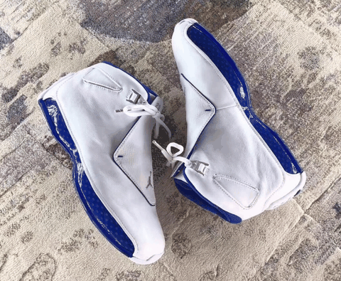 AJ18乔丹谢幕战靴白蓝配色怎潮牌么样 Air Jordan 18 “Sport Royal”多少钱（AJ18乔丹谢幕战靴白蓝配色怎么样 Air Jordan 18 “Sport Royal”多少钱）