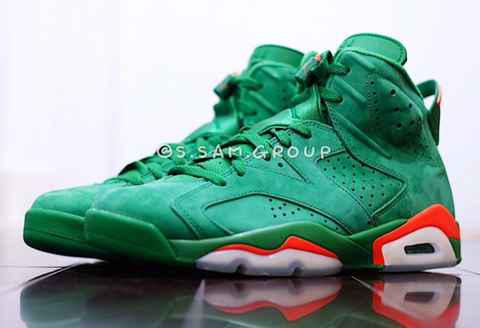  AJ6绿麂皮佳得乐系列怎么潮牌信息样 鞋款以更加醒目的绿色为主调（AJ6绿麂皮佳得乐系列怎么样 Air Jordan 6 NRG “Gatorade” 开箱图）