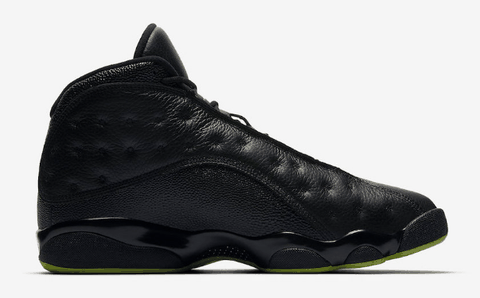  AJ13 珍珠鱼皮版本好看吗 侧面很好看 鞋底的纹路也相当不错 俯视图也很好看潮牌资讯 Air Jordan 13“Altitude”发售信息 Air Jordan 13 Altitude Black/Altitude Green 发售时间：2017.12.21 货号：414571-042 发售价：$190 （AJ13 珍珠鱼皮版本怎么样 Air Jordan 13“Altitude”发售信息）