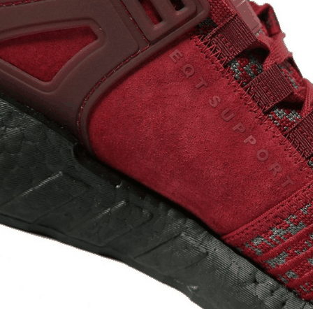 喜欢的小伙伴只潮牌商城能自己找渠道了（adidas EQT Support 93/17黑红开箱图 EQT Support黑红配色实物开箱）