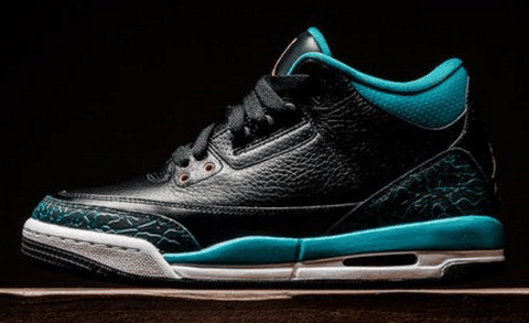 全皮质的外观让这潮牌商城双鞋显得更加时尚（AJ3 GS Rio Teal开箱图 Air Jordan 3 GS “Rio Teal”实物开箱）