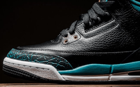 全皮质的外观让这潮牌商城双鞋显得更加时尚（AJ3 GS Rio Teal开箱图 Air Jordan 3 GS “Rio Teal”实物开箱）