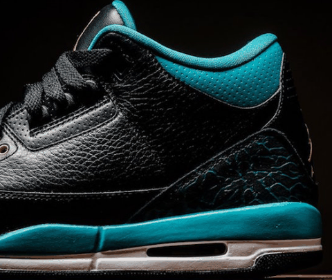 全皮质的外观让这潮牌商城双鞋显得更加时尚（AJ3 GS Rio Teal开箱图 Air Jordan 3 GS “Rio Teal”实物开箱）