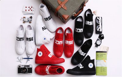 Converse 本次将旗下经潮牌汇潮牌网典帆布鞋进行创新重塑（匡威BIGGORE SLIP多少钱 匡威大LOGO板鞋价格）