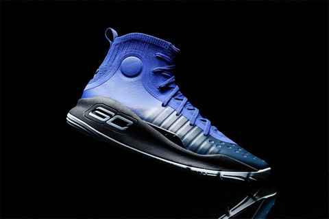 CURRY4则推陈出新采潮牌汇潮牌网店用了流行的针织袜套（Under Armour Curry 4 “More Fun”怎么样 Under Armour Curry 4 “More Fun” 多少钱）