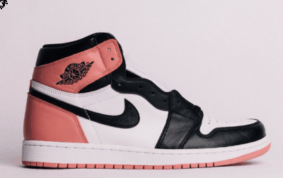  鞋舌的NIKE复古潮牌资讯标也予以保留（AJ1黑脚趾配色好看吗 Air Jordan 1 Retro High OG NRG “Rust Pink”深度赏析）