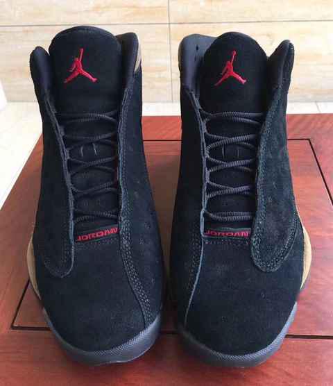 AJ13 “Olive”开箱图 AJ13麂皮橄榄绿实物开箱