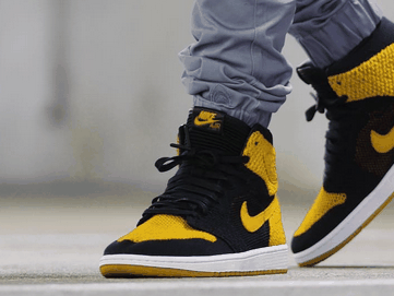 AJ1 Flyknit 黑黄测评潮牌 AJ1 Flyknit 