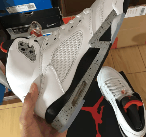 AJ5 白水泥开箱图 Air Jordan 5白水泥怎么样