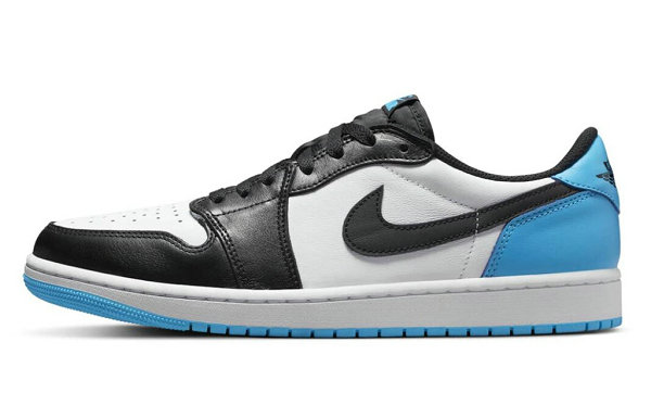 黑色框架与鞋潮牌侧 Swoosh 为黑色（北卡黑脚趾 AJ1 Low“UNC”配色鞋款发售推迟，官图登场）