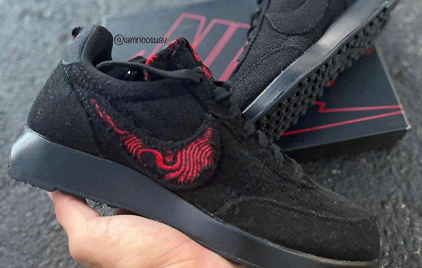双层鞋面搭配类潮牌资讯似麻布的材料制作（怪奇物语 x Nike 2022 全新联名鞋款系列曝光）