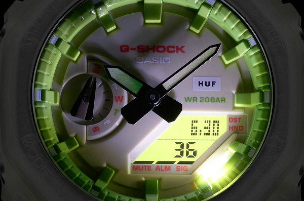 此番 HUF 选择了 潮牌资讯G-SHOCK GA-2100 为基准重塑（HUF x 卡西欧全新 20 周年联名 GA-2100 表款明日发售）