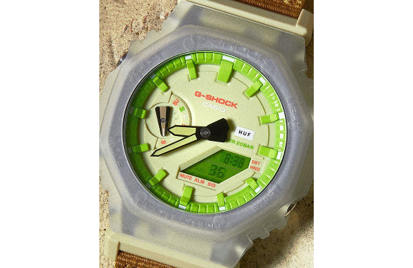 此番 HUF 选择了 潮牌资讯G-SHOCK GA-2100 为基准重塑（HUF x 卡西欧全新 20 周年联名 GA-2100 表款明日发售）