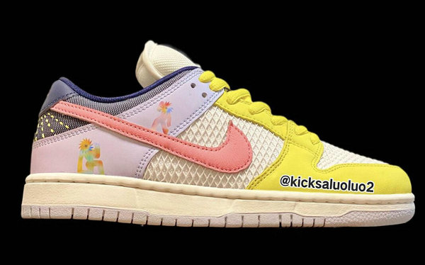  经久不衰的 Nike Dunk 家潮牌商城族日前又有全新 Sample 曝光（耐克 Dunk Low 全新“Be True”配色鞋款 Sample 释出）