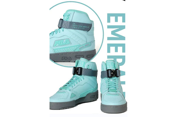  今年 6 月携手三原康潮牌商城裕带来的合作堪称惊艳（FILA x 初音未来全新联乘鞋款系列开启预定，虚实相生）