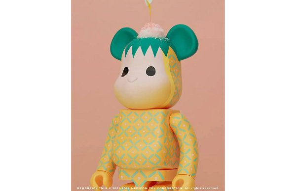 CLOT x MEDICOM TOY 全新联名 BE@RBRICK“Pink Pineapple”玩偶-1.jpg