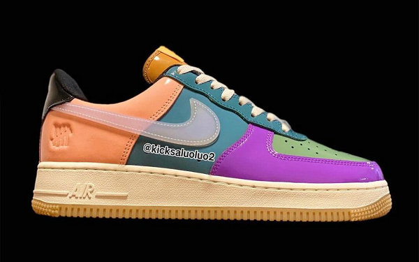 近期街头品牌 UNDEFEATED 打潮牌品牌造的第二款 Air Force 1 Low 也被曝光（UNDEFEATED 联名空军一号鞋款第二款配色释出，夸张撞色）