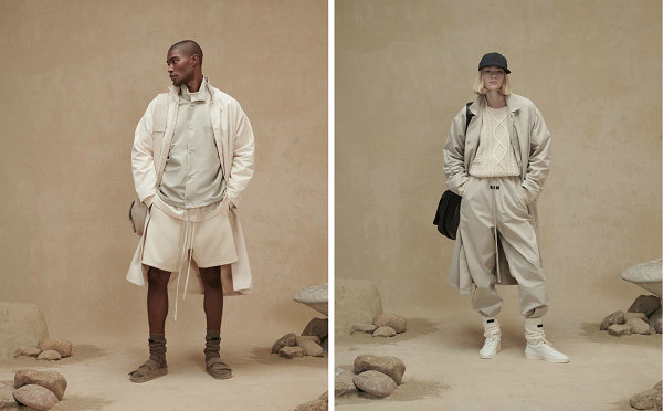 同时也维持了品牌潮牌商城一贯的同色系搭配（FOG ESSENTIALS 2022 秋冬系列 Lookbook 赏析）