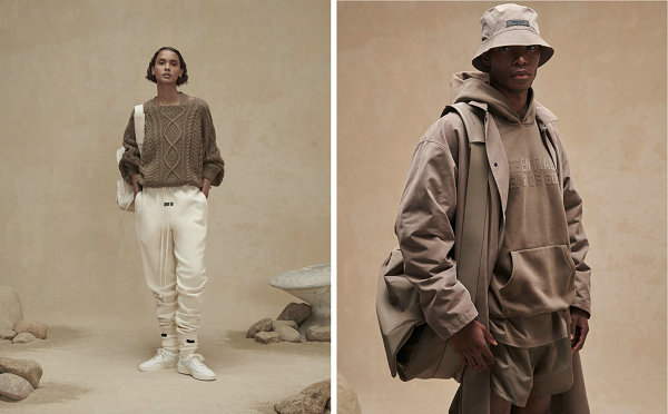 同时也维持了品牌潮牌商城一贯的同色系搭配（FOG ESSENTIALS 2022 秋冬系列 Lookbook 赏析）