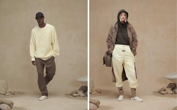同时也维持了品牌潮牌商城一贯的同色系搭配（FOG ESSENTIALS 2022 秋冬系列 Lookbook 赏析）