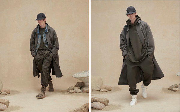 同时也维持了品牌潮牌商城一贯的同色系搭配（FOG ESSENTIALS 2022 秋冬系列 Lookbook 赏析）