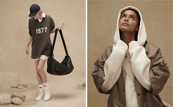 同时也维持了品牌潮牌商城一贯的同色系搭配（FOG ESSENTIALS 2022 秋冬系列 Lookbook 赏析）