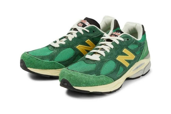 在Patta 联乘版本曝潮牌汇潮牌网光后 990v3 再发新配色（New Balance 990v3 全新 Green/Yellow 配色即将发售）