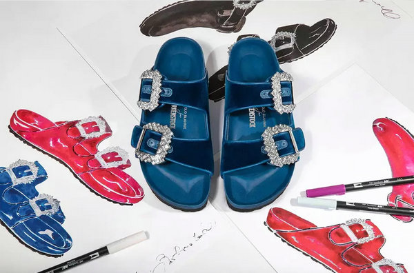  此番潮牌网了解到 2022秋冬潮牌新款推荐（勃肯 x MANOLO BLAHNIK 全新联乘鞋款系列抢先预览）