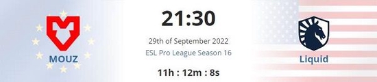  赛程情况 今日看点 MOUZ VS Liquid 今天晚上第一场将由液体对阵MOUZ 潮牌游戏互动（CSGO EPL S16淘汰赛次日总结）