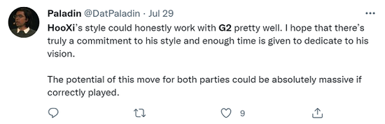  另一位CS:GO分析师Paladin也表达了自己的祝愿哪种潮牌品牌比较好看？（FaZe分析师：G2选择HooXi是迫不得已）