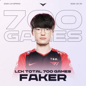  Faker在LCK春季赛迎来自己的第701次出战 潮牌游戏互动（Faker生涯LCK出战次数达700次，1000此职业，）