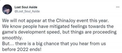 他们也知道粉丝对游戏开发进度过慢而不满哪种潮牌品牌比较好看？（国产ARPG《失落之魂》不参加今年CJ 今年底或将有新消息）