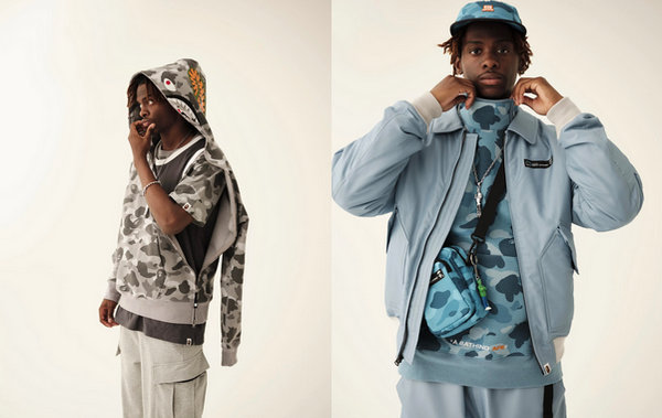 该图案的颜色会随着体温而变化 潮牌游戏互动（Bape 2023 春夏男装系列发布）