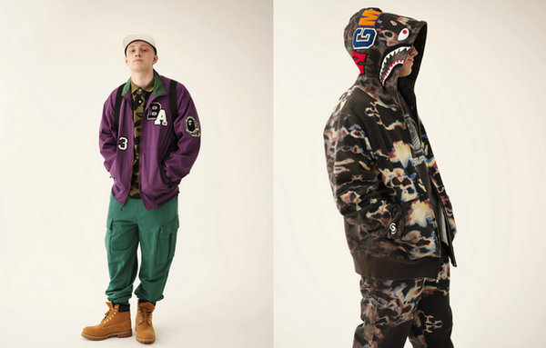 该图案的颜色会随着体温而变化 潮牌游戏互动（Bape 2023 春夏男装系列发布）