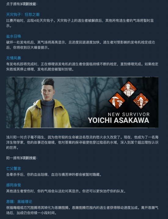  DLC商店地址 本体商店地址 深渊之中 玩家最喜爱潮牌有哪些？（《黎明杀机》新DLC贞子再临已上架Steam 售价30元）