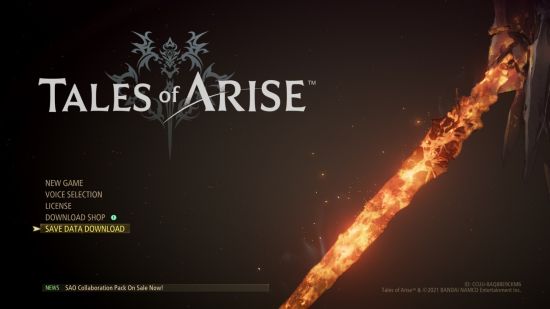  日本游戏开发商Bandai Namco昨天对RPG游戏《破晓传说》进行了更新升级 潮牌游戏互动（《破晓传说》去掉DLC推广 增加游戏存档转移功能）