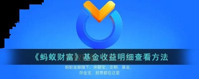 而蚂蚁财富也是为用户提供了详细的基金收益记录的 潮牌冬季如何御寒提醒（蚂蚁财富怎么看收益明细？蚂蚁财富基金收益明细查看攻略）