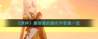 也就是哈鲁特和玛鲁特 其实你也可以选择第一个 潮牌冬季如何御寒提醒（原神两只猫的名字叫什么？原神塞塔蕾的猫名字答案）