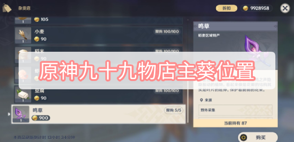 本次分享就到这里了哟~下期见！  哪种潮牌品牌比较好看？（原神九十九物店主葵在哪里？原神九十九物店主葵位置一览）