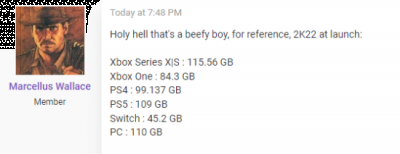 根据论坛上网友们发布的消息 潮牌游戏互动（NBA 2K23预载开启 Xbox Series X|S预载容量约152G）