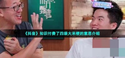 对此大家表示：此刻我们消费的不是物品 玩家最喜爱潮牌有哪些？（知识付费了四袋大米是什么梗？梗的出处及意思详解）