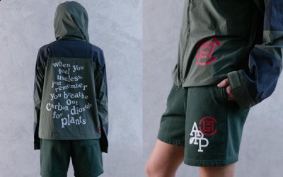 将前者热衷的植物元素与后者招牌的标识与汉字元素结合 2023年最新流行（APLASTICPLANT x CLOT 联名服饰系列正式发布）