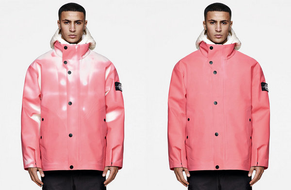 现在 Stone Island 将微胶囊化的活性颜料注入双层聚氨酯中 2023年最新流行（Stone Island 石头岛推出创新热反应夹克）